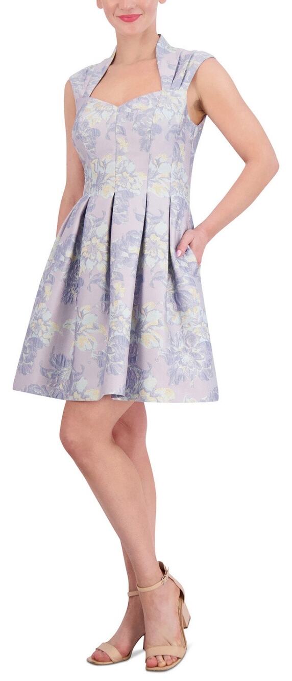 Vince Camuto Jacquard Pleated Fit And Flare Dress NWT $188 prom homecoming 8